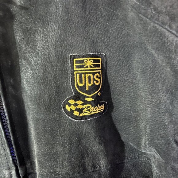 Jeff Hamilton Pro Sport Suede Jacket NASCAR Ups Men’s XL Black Dale Jarrett - Picture 8 of 16